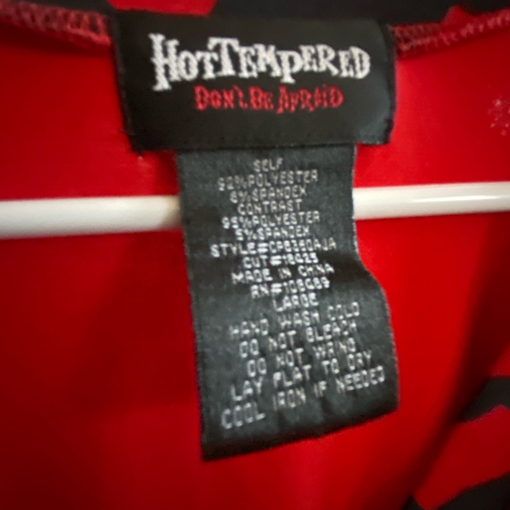 HotTempered Red and Black Chemise with Empire Waist - Picture 6 of 7